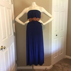 Women’s Strapless Navy Long Maxi Dress Size Medium